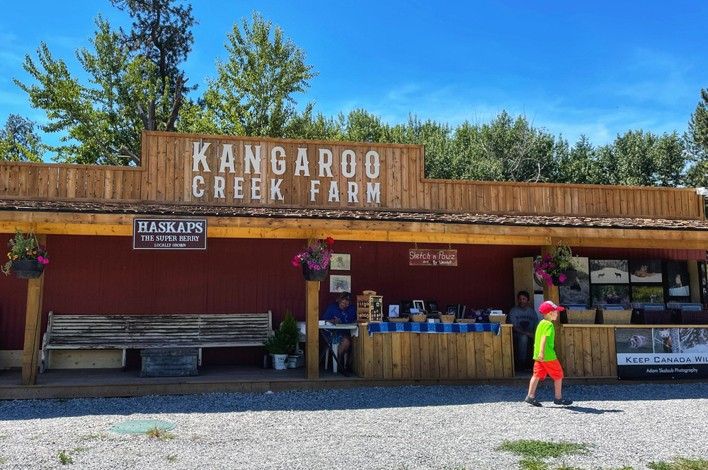 Kangaroo Creek Farm in Kelowna main entrance