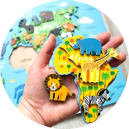 shop kids outdoor nature travel activities, homeschooling resources, books - world map puzzle