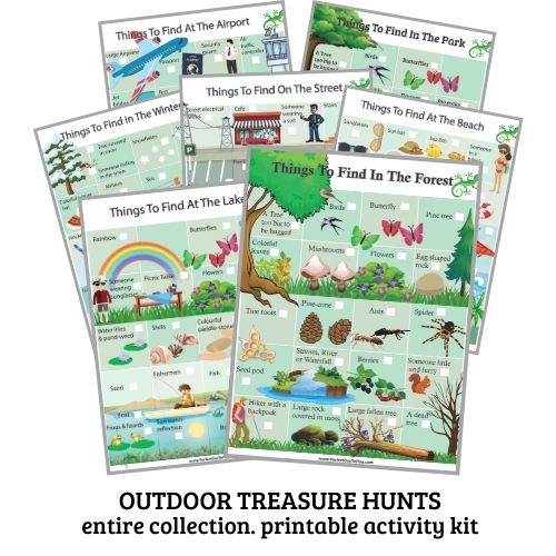 shop kids outdoor nature travel activities, homeschooling resources, books - free treasure hunts all