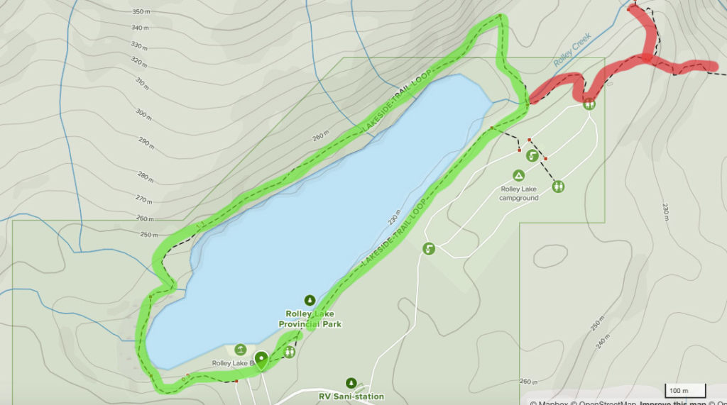 Rannie Road stroller accessible hiking trail near Vancouver - hike map