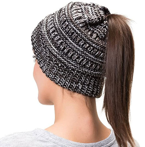 ponytail out hat for camping