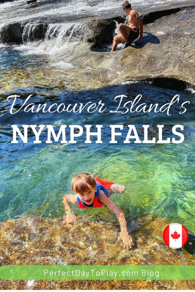 Nymph Falls Park BC, Vancouver Island North, Courtenay and Comox Valley travel - pinterest