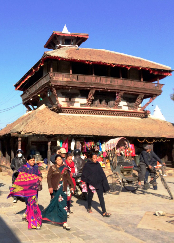 Kathmandu Durbar Square large ancient temple before 2015 Nepal earthquake