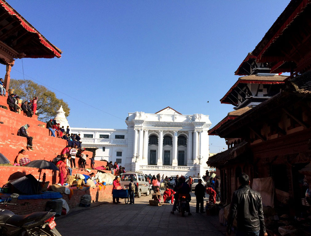 neoclassical Palace (Gaddhi baithak) built in 1908 at Kathmandu Durbar Square
