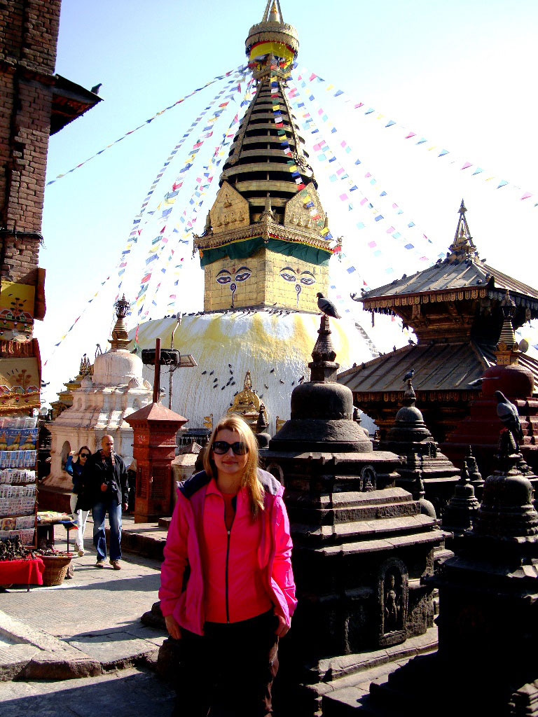 Swayambhu Stupa with Buddha Eyes