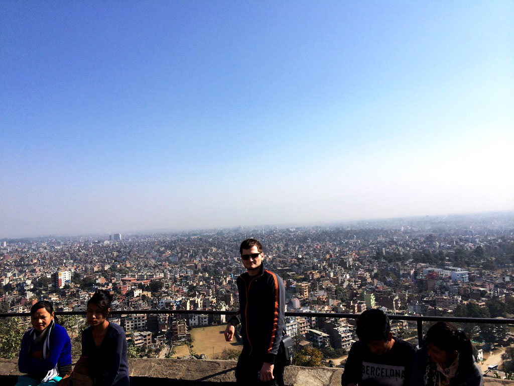 the view of Kathmandu Valley from the Monkey temple hill. Nepal