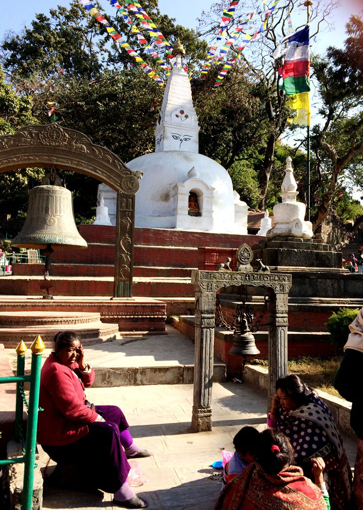 one of the smaller white shrines