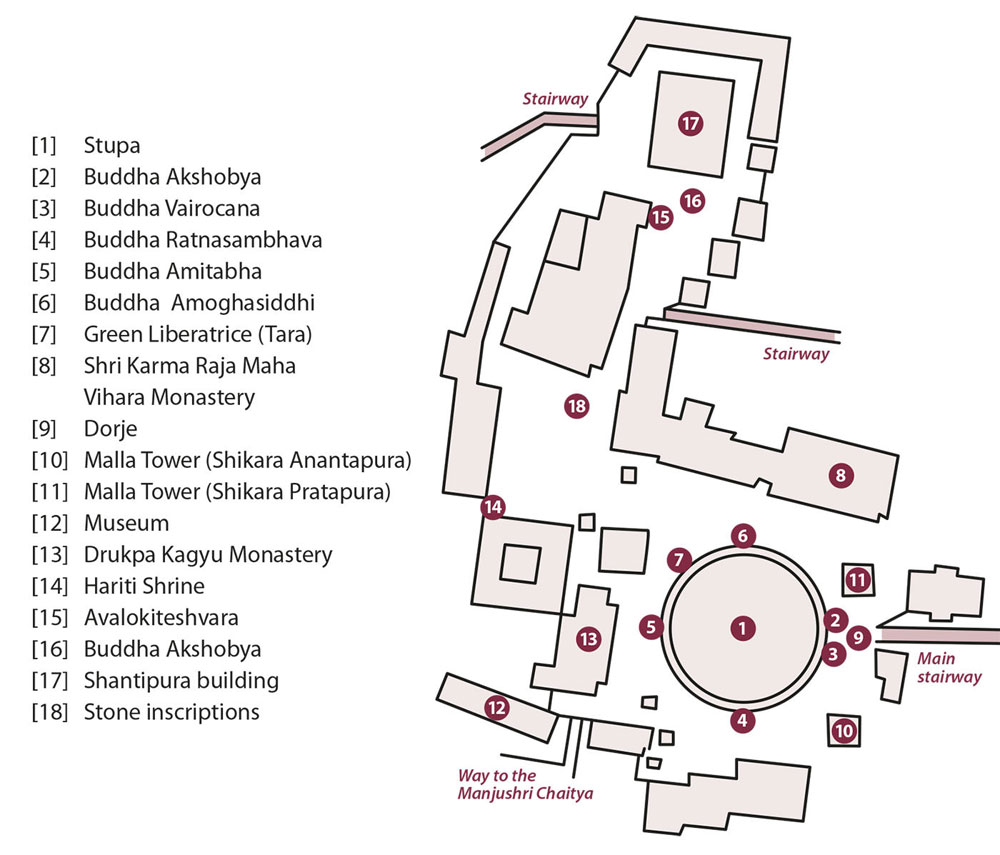 Swayabhunath Monkey Temple temple MAP
