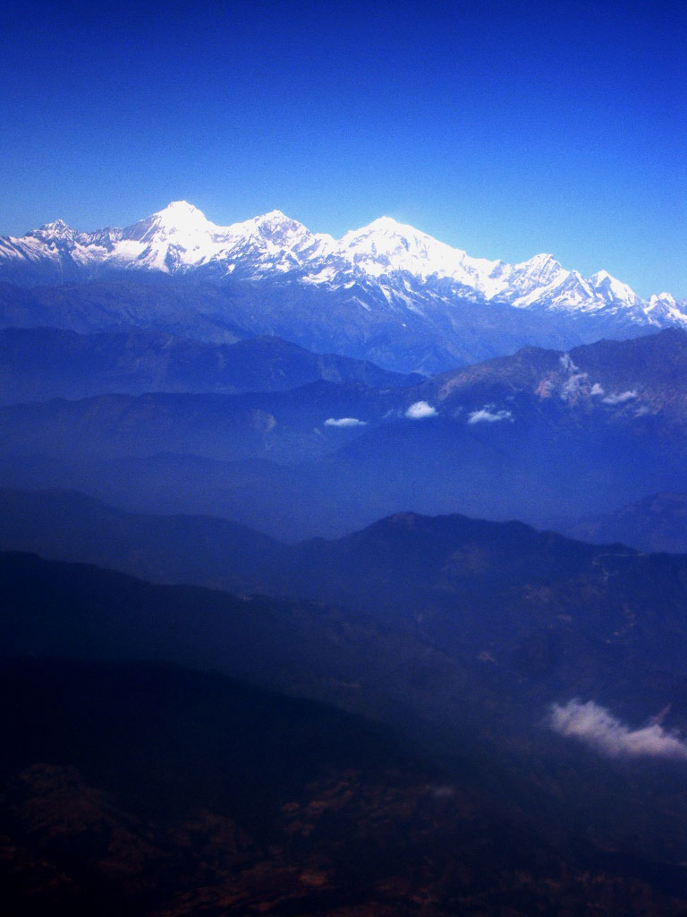 aerial Himalayan mountains photography - from distance