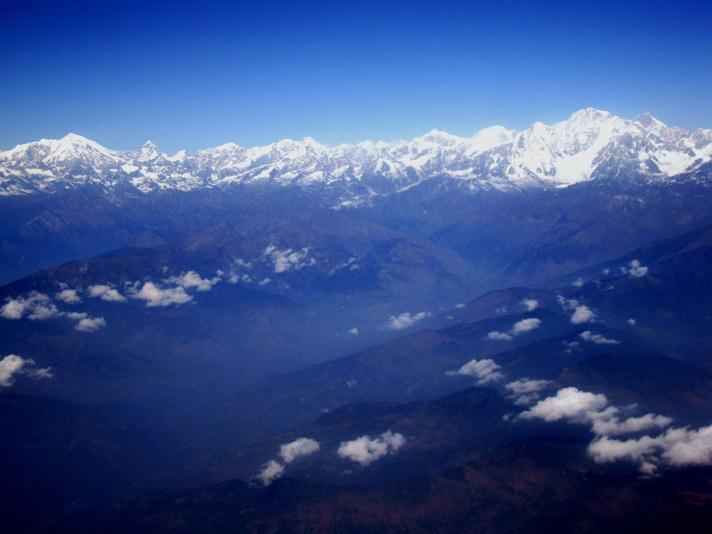 aerial Himalayan mountains photography valley