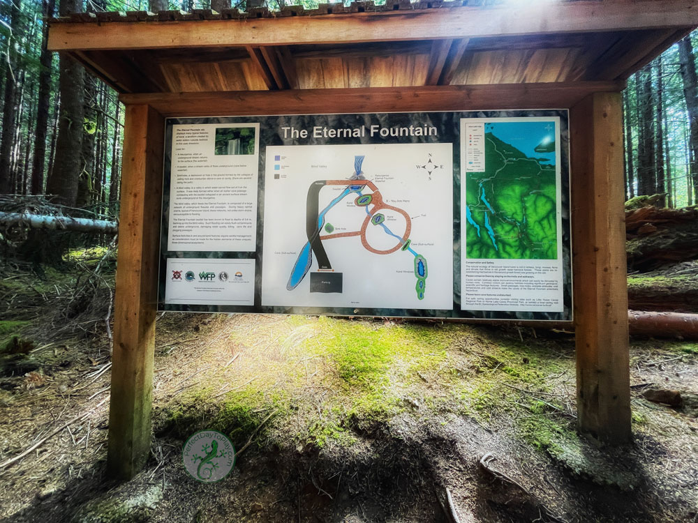 Eternal Fountain, BC Vancouver Island, information and maps