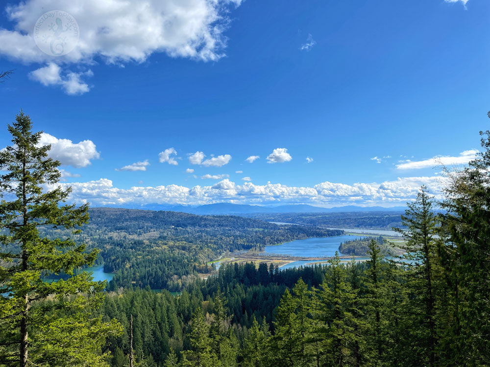 The epic view from Iron Mountain trail in Mission, British Columbia, Canada