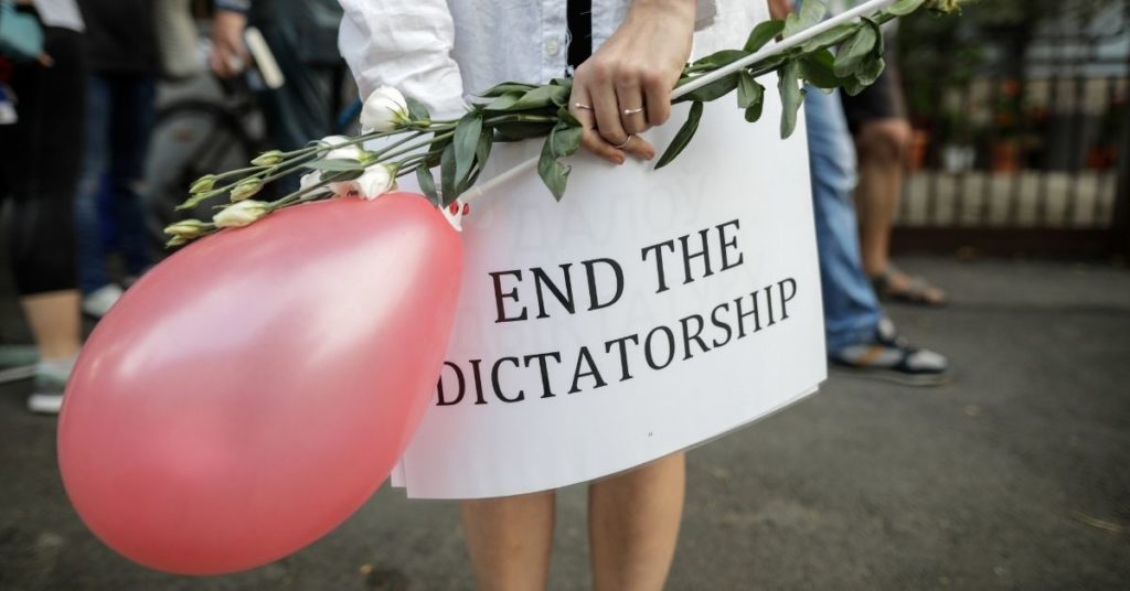 a call to end dictatorship of Lukashenko regime