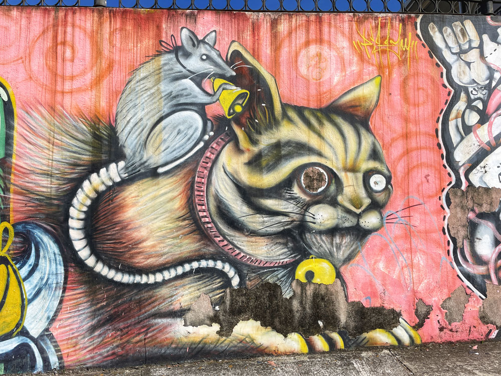 Graffiti Street Art Murals Urban San José Costa Rica City of Colour - cat and mouse