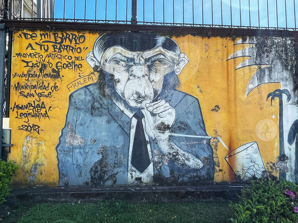 Graffiti Street Art Murals Urban San José Costa Rica City of Colour - monkey politician