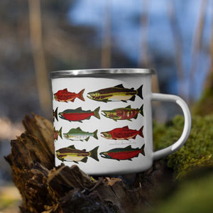 salmon camping rv travel mug product etsy