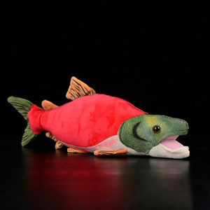 salmon stuffed toy product etsy
