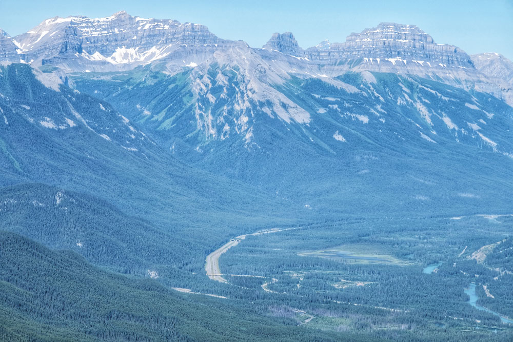 the valley with Canadian Rocky mountains