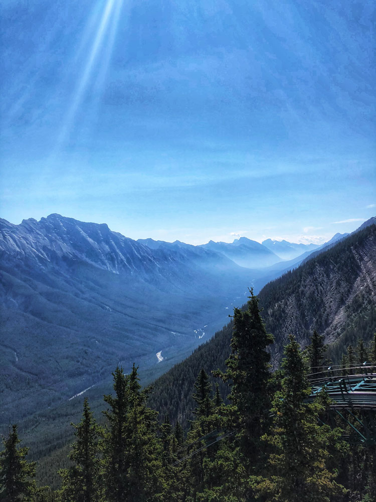 visiting Banff National Park in the summer vertical