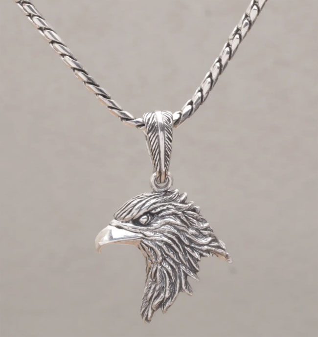 FOR HIM: outdoors nature gift ideas for men - jewellery - necklace with eagle - product