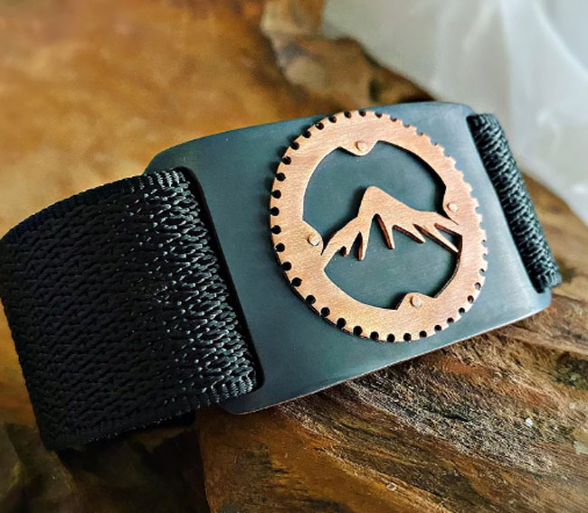 FOR HIM: outdoors nature gift ideas for men - jewellery - belt buckle mountains product